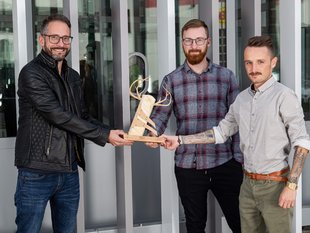 Anton Award Bild mit Daniel und Michael