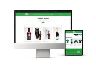 Mock Up vom neuen Shopify Freistädter Bier Fan Shop 