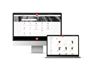 Screen Mockup Mietshop Produktauswahl