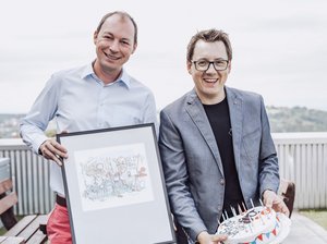 Cherfs mit Geschenken