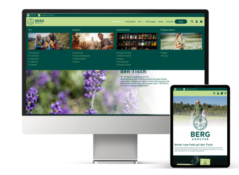 bergkräuter onlineshop screen mock up 