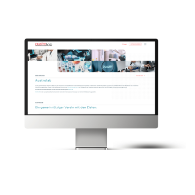 Screen MockUp Austrolab Webseite